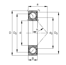 ǽ|S 7208-B-2RS-TVP, (j) DIN 628-1 ˜ʵҪߴ|  = 40㣬ɂȴܷ